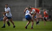 9 June 2019; Aoife McCoy of Armagh is tackled by Eva Woods of Monaghan during the TG4 Ulster Ladies Senior Football Championship Semi-Final match between Armagh and Monaghan at Pairc Esler in Newry, Down. Photo by David Fitzgerald/Sportsfile