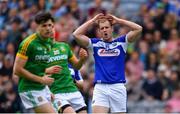 9 June 2019; Donal Kingston of Laois reacts after a missed goal chance during the Leinster GAA Football Senior Championship Semi-Final match between Meath and Laois at Croke Park in Dublin. Photo by Piaras Ó Mídheach/Sportsfile