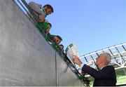 10 June 2019; Republic of Ireland manager Mick McCarthy signs autographs for supporters prior to the UEFA EURO2020 Qualifier Group D match between Republic of Ireland and Gibraltar at Aviva Stadium, Lansdowne Road in Dublin. Photo by Stephen McCarthy/Sportsfile
