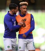 10 June 2019; Callum Robinson, right, and Greg Cunningham of Republic of Ireland prior to the UEFA EURO2020 Qualifier Group D match between Republic of Ireland and Gibraltar at Aviva Stadium, Lansdowne Road in Dublin. Photo by Stephen McCarthy/Sportsfile