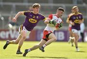 8 June 2019; Eoghan Concannon of Derry in action against Sean Nolan of Wexford during the GAA Football All-Ireland Senior Championship Round 1 match between Wexford and Derry at Innovate Wexford Park in Wexford. Photo by Matt Browne/Sportsfile