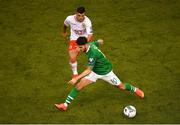10 June 2019; Robbie Brady of Republic of Ireland in action against Liam Walker of Gibraltar during the UEFA EURO2020 Qualifier Group D match between Republic of Ireland and Gibraltar at Aviva Stadium, Lansdowne Road in Dublin. Photo by Eóin Noonan/Sportsfile