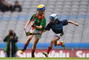 11 June 2019; Nessa Haverty of St. Bridgets GNS, Glasnevin, Dublin in action against Éile Nic Gafraidh of Gaelscoil Mológa, Crois Aralid, Dublin during the Allianz Cumann na mBunscol Finals 2019 Croke Park in Dublin. Photo by Eóin Noonan/Sportsfile