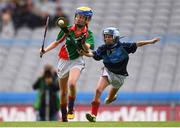 11 June 2019; Nessa Haverty of St. Bridgets GNS, Glasnevin, Dublin in action against Éile Nic Gafraidh of Gaelscoil Mológa, Crois Aralid, Dublin during the Allianz Cumann na mBunscol Finals 2019 Croke Park in Dublin. Photo by Eóin Noonan/Sportsfile