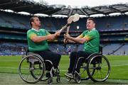 11 June 2019; GAA International Wheelchair representative team captain Pat Carty, right, and vice-captain James McCarthy in attendance at the announcement of the first ever GAA International Wheelchair representative team at Croke Park in Dublin. Photo by Sam Barnes/Sportsfile