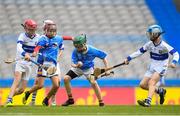 11 June 2019; Rory Kilroy of Scoil San Treasa, Mount Merrion, Dublin, in action against Cillian O'Grady of Scoil Mhuire BNS, Marino, Dublin during the Allianz Cumann na mBunscol Finals 2019 Croke Park in Dublin. Photo by Eóin Noonan/Sportsfile