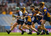 11 June 2019; Tom Hogan of St. Michael's College JS, Ailesbury Road, Dublin in action against players from St. Bridgets BNS, Foxrock, Dublin during the Allianz Cumann na mBunscol Finals 2019 Croke Park in Dublin. Photo by Eóin Noonan/Sportsfile