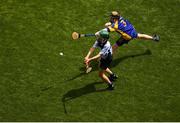 11 June 2019; Tom Hogan of St. Michael's College JS, Ailesbury Road, Dublin in action against Matthew Kearney of St. Bridgets BNS, Foxrock, Dublin during the Allianz Cumann na mBunscol Finals 2019 Croke Park in Dublin. Photo by Eóin Noonan/Sportsfile