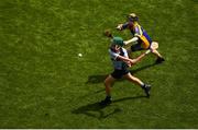 11 June 2019; Tom Hogan of St. Michael's College JS, Ailesbury Road, Dublin in action against Matthew Kearney of St. Bridgets BNS, Foxrock, Dublin during the Allianz Cumann na mBunscol Finals 2019 Croke Park in Dublin. Photo by Eóin Noonan/Sportsfile