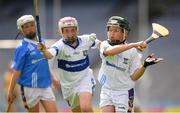 11 June 2019; Hugh Brosnan of Scoil San Treasa, Mount Merrion, Dublin, in action against Harry Curley of Scoil Mhuire BNS, Marino, Dublin during the Allianz Cumann na mBunscol Finals 2019 Croke Park in Dublin. Photo by Eóin Noonan/Sportsfile