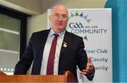 11 June 2019; Uachtarán Chumann Lúthcleas Gael John Horan speaking at the announcement of the first ever GAA International Wheelchair representative team at Croke Park in Dublin. Photo by Sam Barnes/Sportsfile