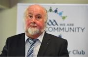 11 June 2019; GAA International Wheelchair Representative team sponsor Martin Donnelly, speaking at the announcement of the first ever GAA International Wheelchair representative team at Croke Park in Dublin. Photo by Sam Barnes/Sportsfile