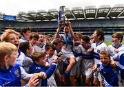 11 June 2019; Players from Scoil Mhuire BNS, Marino, Dublin celebrate with the Corn Herald during the Allianz Cumann na mBunscol Finals 2019 Croke Park in Dublin. Photo by Eóin Noonan/Sportsfile