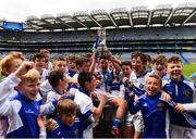 11 June 2019; Players from Scoil Mhuire BNS, Marino, Dublin celebrate with the Corn Herald during the Allianz Cumann na mBunscol Finals 2019 Croke Park in Dublin. Photo by Eóin Noonan/Sportsfile