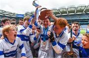 11 June 2019; Players from Scoil Mhuire BNS, Marino, Dublin celebrate with the Corn Herald during the Allianz Cumann na mBunscol Finals 2019 Croke Park in Dublin. Photo by Eóin Noonan/Sportsfile