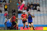 11 June 2019; Layla Hemp of Our Ladys GNS, Ballinteer, Dublin in action against Chika Donohoe of Assumption GNS Walkinstown, Dublin during the Allianz Cumann na mBunscol Finals 2019 Croke Park in Dublin. Photo by Eóin Noonan/Sportsfile