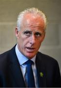 11 June 2019; Republic of Ireland manager Mick McCarthy at the FAI National Football Exhibition at UL Sports Arena, University of Limerick. Photo by Diarmuid Greene/Sportsfile