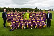 11 June 2019; Republic of Ireland manager Mick McCarthy and former Republic of Ireland international Ray Houghton with the Wexford and District Schoolboys League team prior to their opening Kennedy Cup game at the FAI National Football Exhibition at UL Sports Arena, University of Limerick. Photo by Diarmuid Greene/Sportsfile