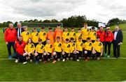 11 June 2019; Republic of Ireland manager Mick McCarthy and former Republic of Ireland international Ray Houghton with the East Cork West Waterford team prior to their opening Kennedy Cup game at the FAI National Football Exhibition at UL Sports Arena, University of Limerick. Photo by Diarmuid Greene/Sportsfile