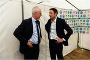 11 June 2019; Republic of Ireland manager Mick McCarthy, left, and Noel Mooney, FAI General Manager for Football Services and Partnerships prior to the opening games of the Kennedy Cup at the FAI National Football Exhibition at UL Sports Arena, University of Limerick. Photo by Diarmuid Greene/Sportsfile