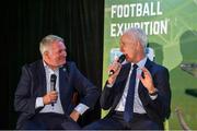 11 June 2019; Former Republic of Ireland player Ray Houghton, left, and Republic of Ireland manager Mick McCarthy at the launch of the FAI National Football Exhibition at UL Sports Arena, University of Limerick. Photo by Diarmuid Greene/Sportsfile