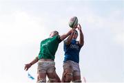 12 June 2019; Thomas Ahern of Ireland contests the line out during the World Rugby U20 Championship Pool B match between Ireland and Italy at Club De Rugby Ateneo Inmaculada, Santa Fe in Argentina. Photo by Florencia Tan Jun/Sportsfile