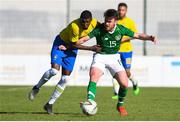 12 June 2019; Aaron Connolly of Republic of Ireland in action against Emerson Aparecido of Brazil during the 2019 Maurice Revello Toulon Tournament Semi-Final match between  Brazil and Republic of Ireland at Stade De Lattre in Aubagne, France. Photo by Alexandre Dimou/Sportsfile