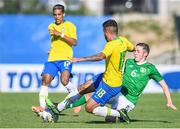 12 June 2019; Conor Coventry of Ireland in action against Matheus Henrique of Brazil during the 2019 Maurice Revello Toulon Tournament Semi-Final match between Brazil and Republic of Ireland at Stade De Lattre in Aubagne, France. Photo by Alexandre Dimou