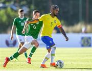 12 June 2019; Conor Coventry of Ireland in action against Douglas Luiz of Brazil during the 2019 Maurice Revello Toulon Tournament Semi-Final match between  Brazil and Republic of Ireland at Stade De Lattre in Aubagne, France. Photo by Alexandre Dimou