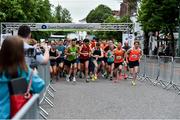 12 June 2019; Competitors at the start of the Grant Thornton Corporate 5K Team Challenge, Cork City, The South Mall in Cork City. Photo by Piaras Ó Mídheach/Sportsfile