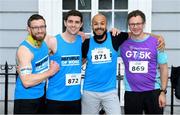 12 June 2019; Republic of Work runners, from left, Danny Finn, Frank Brennan, Islam Bahaa, and Gar Morley, before the Grant Thornton Corporate 5K Team Challenge, Cork City, The South Mall in Cork City. Photo by Piaras Ó Mídheach/Sportsfile