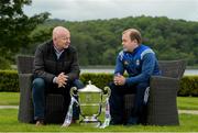 13 June 2019; Donegal manager Declan Bonner, left, and Cavan manager Mickey Graham during an Ulster GAA Football Final Media Event at Lough Erne Resort in Fermanagh. Photo by Oliver McVeigh/Sportsfile