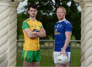 13 June 2019; Ryan McHugh, left, of Donegal and Cian Mackey of Cavan during an Ulster GAA Football Final Media Event at Lough Erne Resort in Fermanagh. Photo by Oliver McVeigh/Sportsfile
