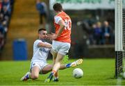 9 June 2019; Aidan Nugent of Armagh has his shot saved by Raymond Galligan of Cavan during the Ulster GAA Football Senior Championship Semi-Final Replay match between Cavan and Armagh at St Tiarnach's Park in Clones, Monaghan. Photo by Oliver McVeigh/Sportsfile