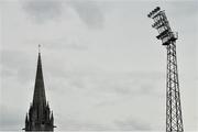 14 June 2019; A view of floodlights and the spire of St Peter's Church, Phibsborough, prior to the SSE Airtricity League Premier Division match between Bohemians and Shamrock Rovers at Dalymount Park in Dublin. Photo by Seb Daly/Sportsfile
