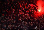 14 June 2019; Bohemians supporters celebrate following their side's first goal during the SSE Airtricity League Premier Division match between Bohemians and Shamrock Rovers at Dalymount Park in Dublin. Photo by Seb Daly/Sportsfile