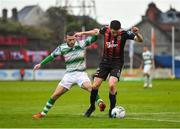 14 June 2019; Kevin Devaney of Bohemians in action against Jack Byrne of Shamrock Rovers during the SSE Airtricity League Premier Division match between Bohemians and Shamrock Rovers at Dalymount Park in Dublin. Photo by Seb Daly/Sportsfile