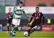 14 June 2019; Trevor Clarke of Shamrock Rovers in action against Luke Wade-Slater of Bohemians during the SSE Airtricity League Premier Division match between Bohemians and Shamrock Rovers at Dalymount Park in Dublin. Photo by Ben McShane/Sportsfile