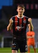 14 June 2019; Ryan Swan of Bohemians celebrates following his side's victory after the SSE Airtricity League Premier Division match between Bohemians and Shamrock Rovers at Dalymount Park in Dublin. Photo by Seb Daly/Sportsfile