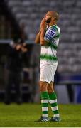 14 June 2019; Ethan Boyle of Shamrock Rovers following his side's defeat after the SSE Airtricity League Premier Division match between Bohemians and Shamrock Rovers at Dalymount Park in Dublin. Photo by Seb Daly/Sportsfile