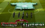 10 June 2019; Teams line up ahead of the UEFA EURO2020 Qualifier Group D match between Republic of Ireland and Gibraltar at the Aviva Stadium, Lansdowne Road in Dublin. Photo by Eóin Noonan/Sportsfile