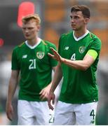 15 June 2019; Conor Masterson, right, and Liam Scales of Republic of Ireland react during the 2019 Maurice Revello Toulon Tournament Third Place Play-off match between Mexico and Republic of Ireland at Stade d'Honneur Marcel Roustan in Salon-de-Provence, France. Photo by Alexandre Dimou/Sportsfile