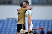 15 June 2019; Patrick Kelly of Kerry and James Gorman of Offaly after the Joe McDonagh Cup Round 5 match between Kerry and Offaly at Austin Stack Park, Tralee in Kerry. Photo by Brendan Moran/Sportsfile