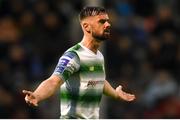 14 June 2019; Greg Bolger of Shamrock Rovers reacts during the SSE Airtricity League Premier Division match between Bohemians and Shamrock Rovers at Dalymount Park in Dublin. Photo by Ben McShane/Sportsfile