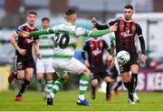 14 June 2019; Daniel Mandroiu of Bohemians and Trevor Clarke of Shamrock Rovers during the SSE Airtricity League Premier Division match between Bohemians and Shamrock Rovers at Dalymount Park in Dublin. Photo by Ben McShane/Sportsfile