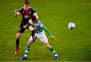 14 June 2019; Ryan Swan of Bohemians in action against Trevor Clarke of Shamrock Rovers during the SSE Airtricity League Premier Division match between Bohemians and Shamrock Rovers at Dalymount Park in Dublin. Photo by Ben McShane/Sportsfile