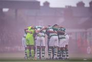 14 June 2019; Shamrock Rovers players prior to the SSE Airtricity League Premier Division match between Bohemians and Shamrock Rovers at Dalymount Park in Dublin. Photo by Ben McShane/Sportsfile
