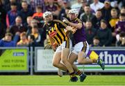 15 June 2019; Pádraig Walsh of Kilkenny is tackled by Cathal Dunbar of Wexford during the Leinster GAA Hurling Senior Championship Round 5 match between Wexford and Kilkenny at Innovate Wexford Park in Wexford. Photo by Piaras Ó Mídheach/Sportsfile