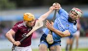 15 June 2019; David Glennon of Galway in action against Paddy Smyth of Dublin during the Leinster GAA Hurling Senior Championship Round 5 match between Dublin and Galway at Parnell Park in Dublin. Photo by Ramsey Cardy/Sportsfile