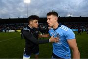 15 June 2019; Eoghan O'Donnell, left, and Cian Boland of Dublin celebrate following the Leinster GAA Hurling Senior Championship Round 5 match between Dublin and Galway at Parnell Park in Dublin. Photo by Ramsey Cardy/Sportsfile